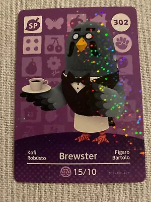 302 BREWSTER Animal Crossing Amiibo Card # 302 Authentic ACNH • $1.90