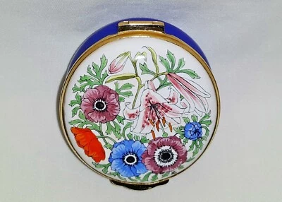 $30 • Buy Crummles English Enamels Trinket Box~ Early Summer Flowers~ Original Pkg. & Ppw.
