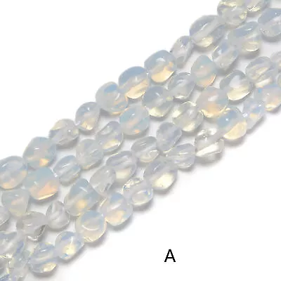 03 Multi Crystal Gemstone Pebble Nugget Beads 6x8mm 15.5'' Strand (Opalite) • $7.49