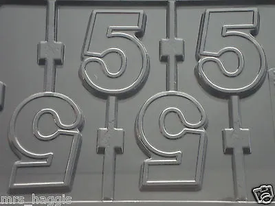 NUMBER 5 No 5 CHOCOLATE LOLLIPOP LOLLY MOULD MOLD 4 ON 1  • £6.99