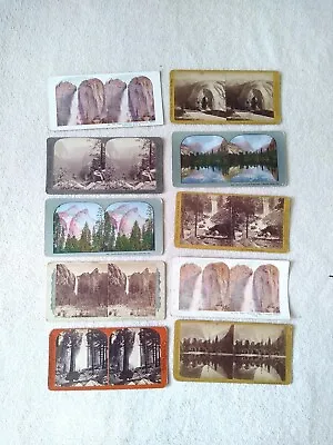 Yosemite Valley Stereoscope Cards Falls Mirror Lake Underwood Bierstadt • $45