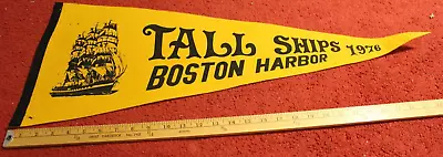 Vintage Souvenir Felt Pennant Tall Ships Boston 1976 MA Massachusetts  • $9.99