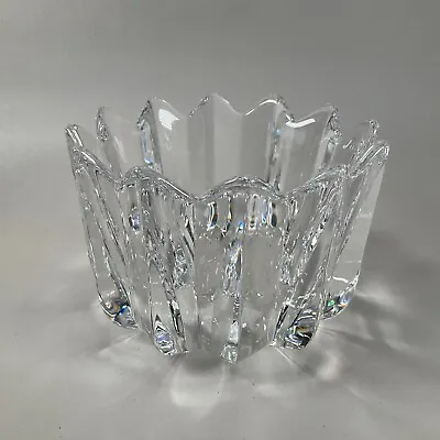 Orrefores 4 3/4   Round Lead Crystal Signed Fleur Bowl • $24.99