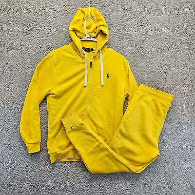 Polo Ralph Lauren Tracksuit Adult Size Small Yellow Jogging Sweatsuits • $69.99