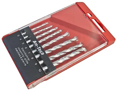 8 Pcs Masonry Drill Bit Set & Case. Suitable To All Drill Size-3 4 5 6 7 8 9 10 • £5.99