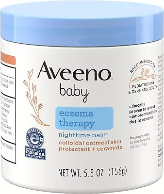Aveeno Baby Eczema Therapy Nighttime Balm Colloidal Oatmeal 5.5 Oz (156g) - UK • £29.50