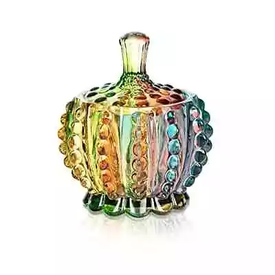 Joeyan 6 Oz Colorful Embossed Glass Jars With Lid - Crystal Glass Colorful-2 • $14.99