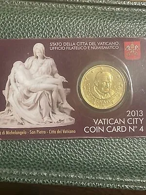 Vatican  City 2013 Coin Card #4  50 Euro Cent  Bu • $11