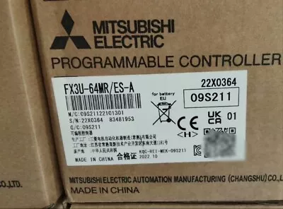 New In Box MITSUBISHI FX3U-64MR/ES-A FX3U64MRESA Programable Controller • $180