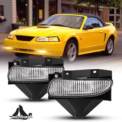 Fog Lights Assembly For 1999-2004 Ford Mustang Clear Front Driving Bumper Lamps • $29.99