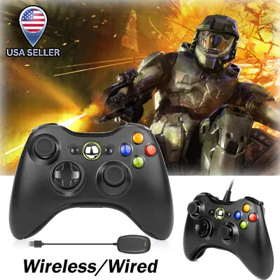 $12.89 • Buy For Microsoft Xbox 360 Wireless Game Controller Gamepad PC Windows USB Wired New