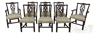 L57480EC: Set Of 8 KINDEL Oxford Mahogany Chippendale Dining Room Chairs • $3895