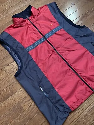 Vintage Nike Full Zip Soft Shell Men’s  Hiking Sleeveless Jacket Swoosh Y2K XL • $99