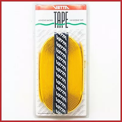 Nos Vetta Handlebar Bar Tape Ribbon Yellow Leather Vintage Road Racing Bike Old • $74