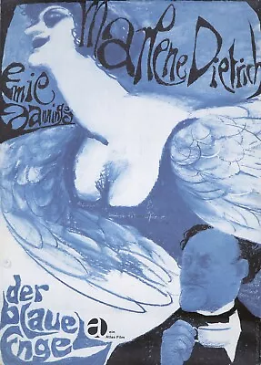 Original Vintage Poster German Film Marlene Dietrich The Blue Angel • $300