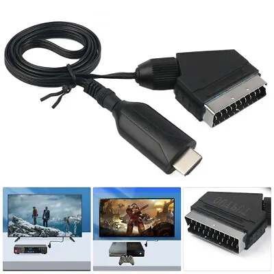 Scart To HDMI Converter 720P 1080P Cable Audio Video Adapter For HDTV DVD PS3 • £7.59