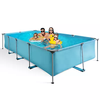 Swimming Pool Above Ground15Ft Rectangle Frame Pool With Metal Frame  • $299.55