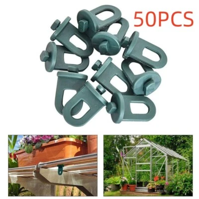 £6.89 • Buy 50PCS Plastic Greenhouse Hanging Crop Hooks Hangers Clip Garden Accessories
