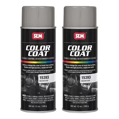 SEM 15393 Color Coat Medium Gray Vinyl Spray Paint Aerosol 12 Oz. (2 Cans) • $47.57