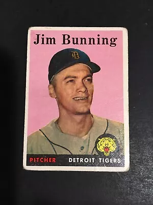 1958 TOPPS JIM BUNNING #115 VG HOF (Free Shipping On Any 3!) DOLLAR DEALS!!! • $1