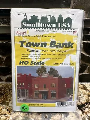 Smalltown USA HO Kit #699-6000 - Town Bank - Building Kit NIP! • $19.99