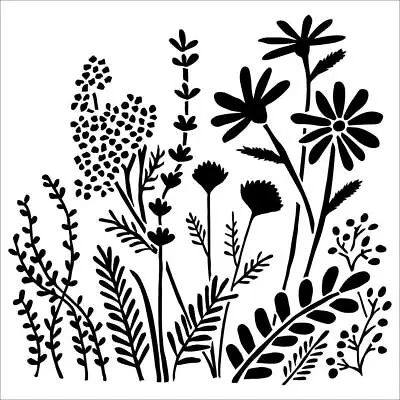 The Crafters Workshop Summer Meadow Stencil  1pc • £7.09