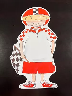 BLANK Lot Of 100 Racecar Driver Cartoon Boy Party Invitation DIY Print At Home • $50