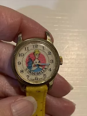 Vintage Disney Cinderella Watch Face Untested Moving Arms • $10