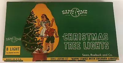 Vintage Happi Time Christmas Tree C6 Lights Holiday Decor Working Sears Roebuck • $15.50