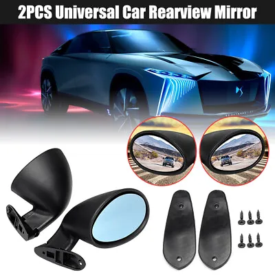 1PAIR Mirror Classic Side View Door Truck Car Universal 1 Pair Hot Rod Black US • $62.37