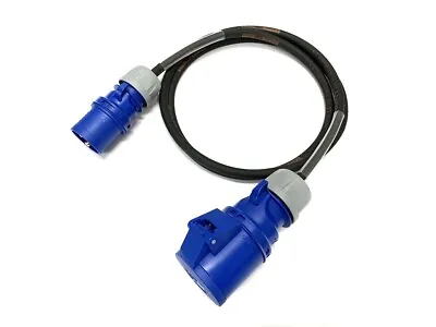 16Amp Plug To 32Amp Socket 240V 3 Pin Adaptor Heavy Duty Rubber 16A - 32A Lead • £26.50