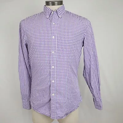 J. Press Shirt Mens Medium Button Down Purple Plaid Long Sleeve • $29.99