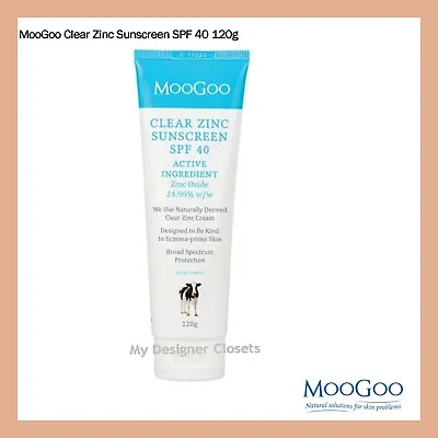 $34.99 • Buy **New** MooGoo Clear Zinc Sunscreen SPF 40 120g - All Ages & All Skin Types