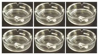 6 X Luminarc Glass AshTray - Ash Tray Home Garden Pub Table Glass Ashtray • £12.69