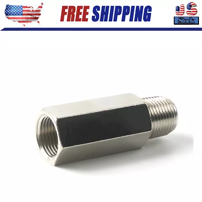 92833 3/8  Female To 3/8  Male NPT Check Valve Nickel Plated Brass • $16.99