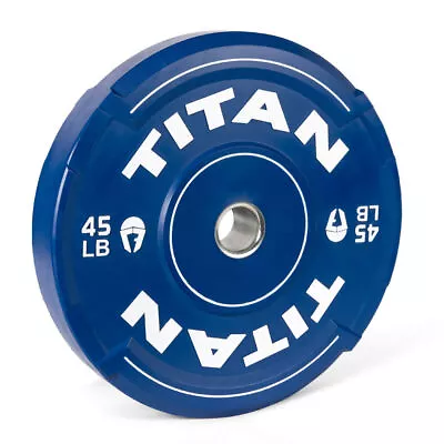 Titan Fitness 45 LB Color EZ-Grip Olympic Bumper Plate Sold Individually • $129.99