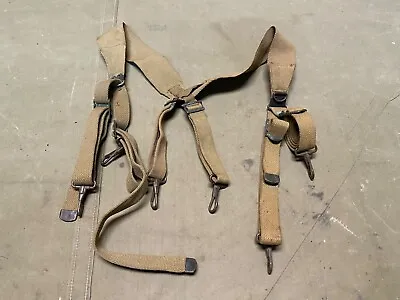 Original Wwii Us Army M1936 Combat Field Equipment Suspenders-od#3 • $71.96