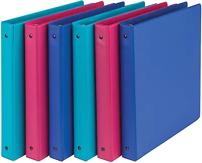 Samsill Fashion Color 3 Ring Storage Binders 1 Inch Round Ring Assorted Colors • $26.17