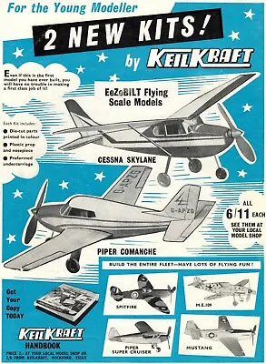 £5 • Buy Vintage Keil Kraft Model Aeroplane Kits Advert - Original 1964 - Cessna / Piper