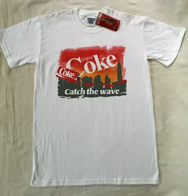 Coca Cola Catch The Wave Enjoy Coke Men's T-Shirt Medium M BNWT Gift • £11.50