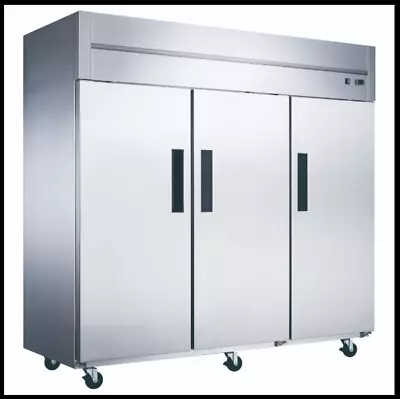 New! Dukers D83AF Commercial 3-Door Top Mount Freezer In Stainless Steel • $5040