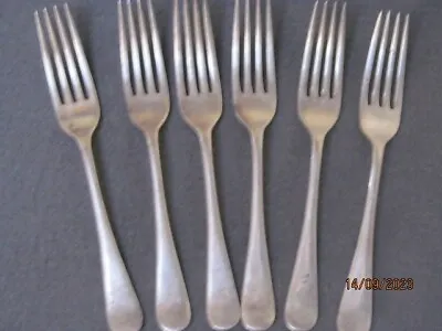 Six Walker & Hall Silver Plate Dessert Forks Heavy Quality • £9.99