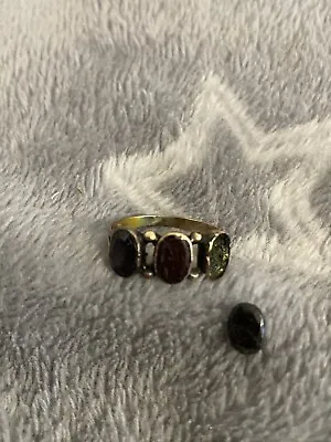£100 • Buy Georgian Gold Garnet Ring For Repair Or Re Use 15ct  Freepost Uk