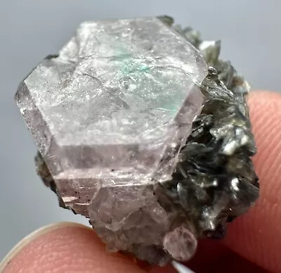 23 Carat Fluorescent Pinkish Apatite Crystal On Muscovite From @Pakistan • $9.99