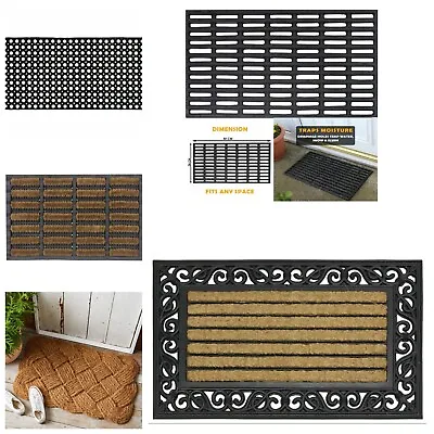 Anti-slip Home Coir & Rubber Door Mat Indoor & Outdoor Entrance Mat Dirt Scraper • £8.99