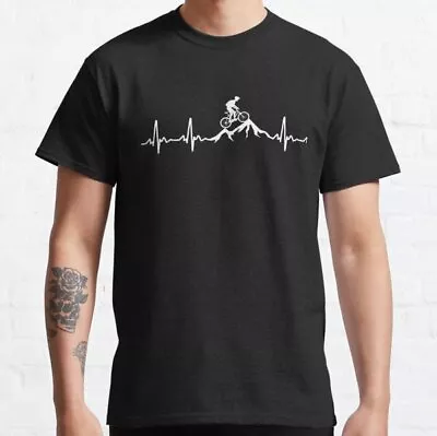 Mountain Bike Heartbeat Funny MTB Dirt Bike Shirt Classic T-Shirt • $6.99