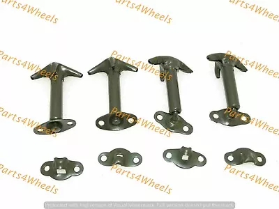 Fit For Willys Ford Jeep New Hood Bonnet Latch Kit Military Green Set 4 • $28.48