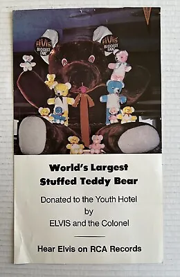 Elvis World Largest Stuffed Teddy Bear Donation Flyer PINHOLES Mini Poster • $12.99
