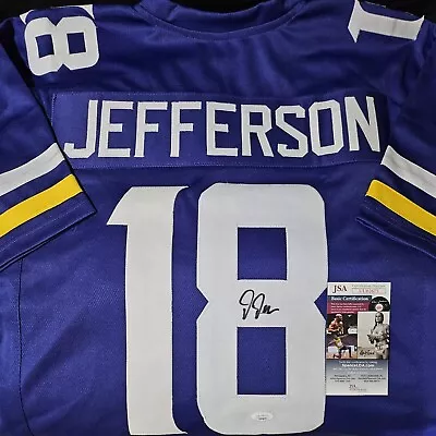 Justin Jefferson Signed Minnesota Vikings Jersey W Jsa Coa Cert Auto Autographed • $100