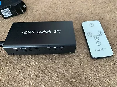 3 Port HDMI Switch With Remote • $19